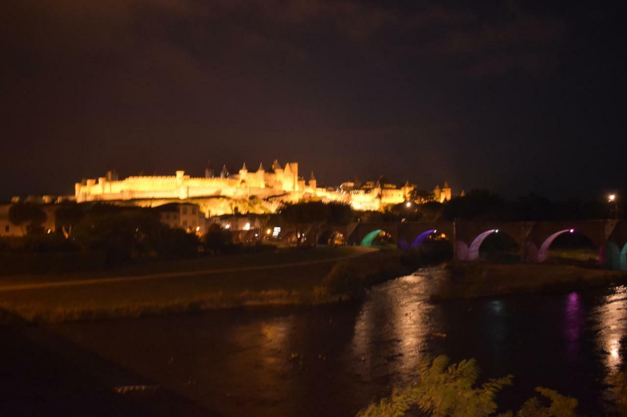 L'Or Vert, Castle View, Private Parking, Air Conditioner, Netflix, 160M From Medieval Town Carcassonne Luaran gambar